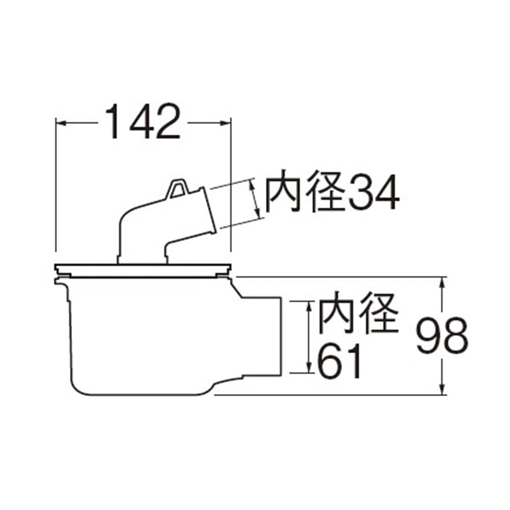 SANEI 洗濯機排水トラップH5551C-50 透明