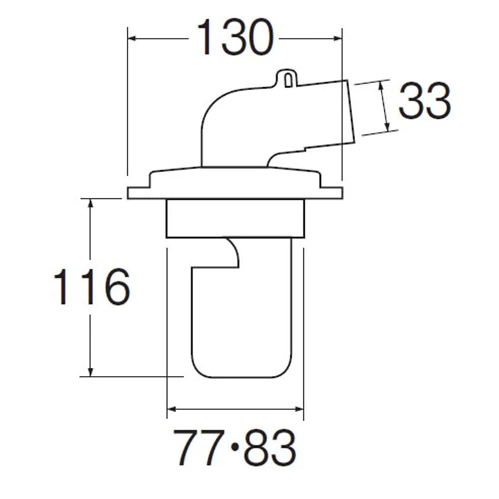 SANEI 洗濯機排水トラップH5500-75