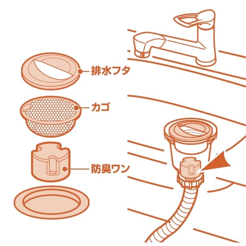 三栄水栓製作所　防臭ワン　ＰＨ６５８０‐Ｈ２