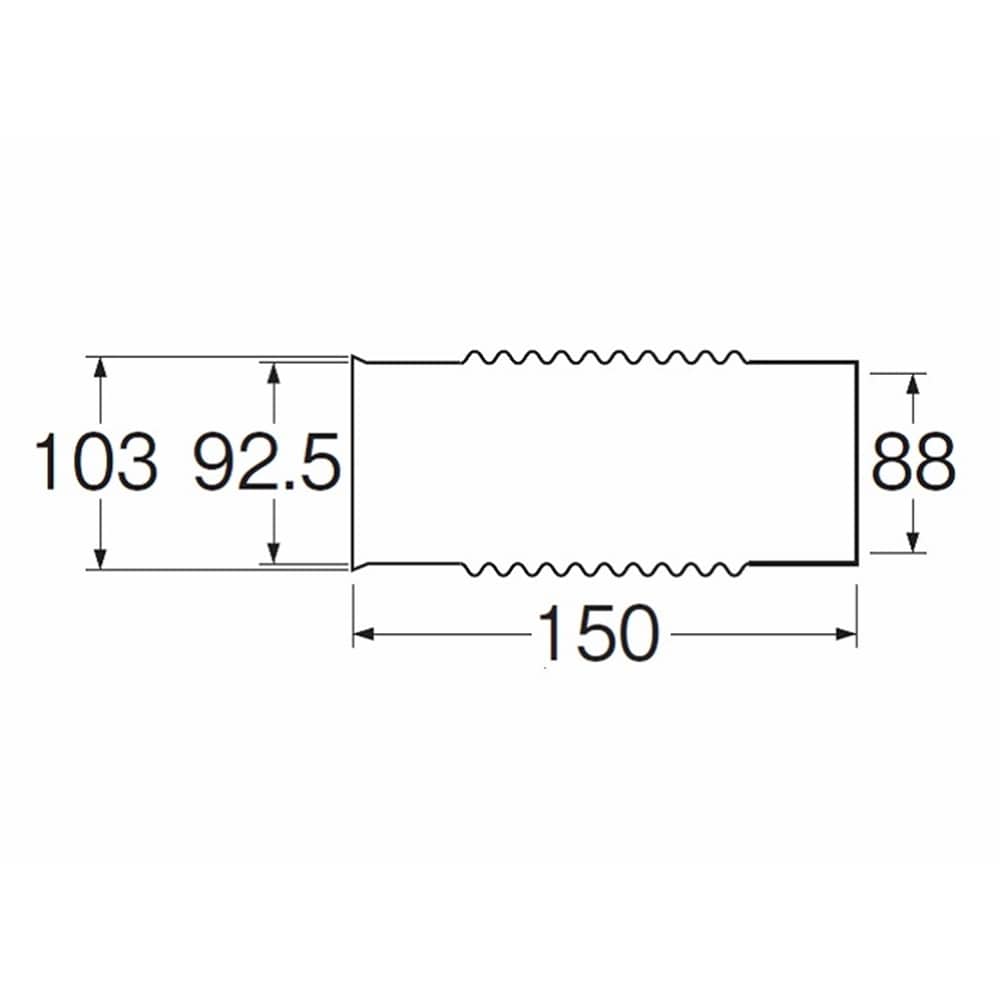 SANEI 排水フレキ接手H6430-75X150 長さ150mm