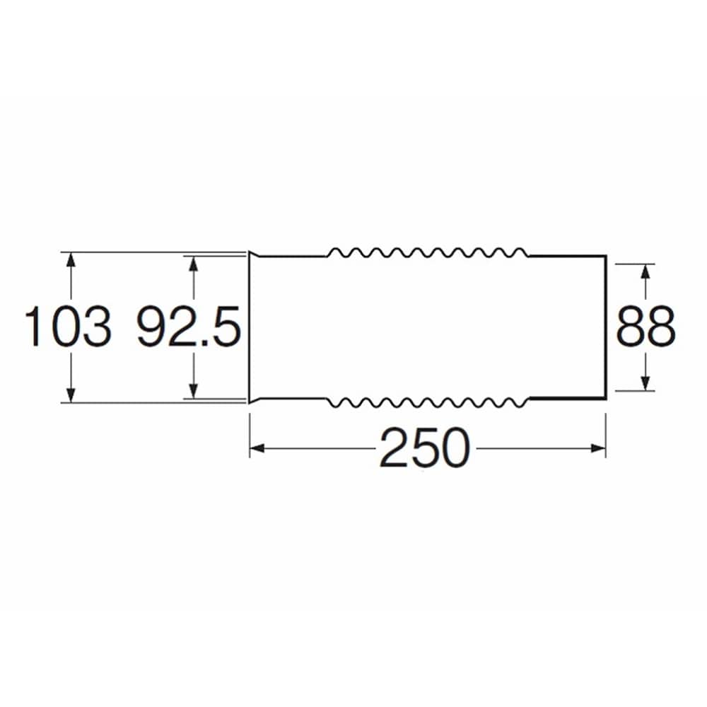 SANEI 排水フレキ接手H6430-75X250 長さ250mm