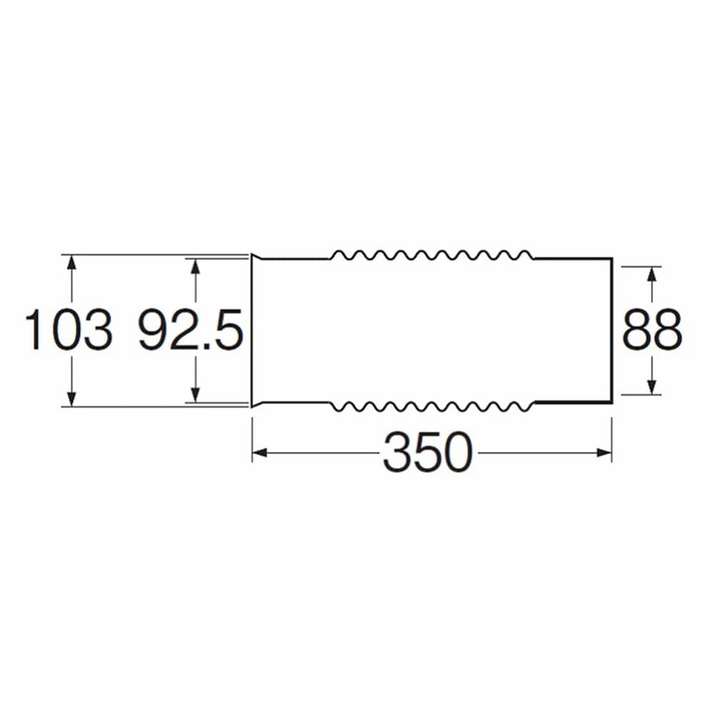 SANEI 排水フレキ接手H6430-75X350 長さ350mm