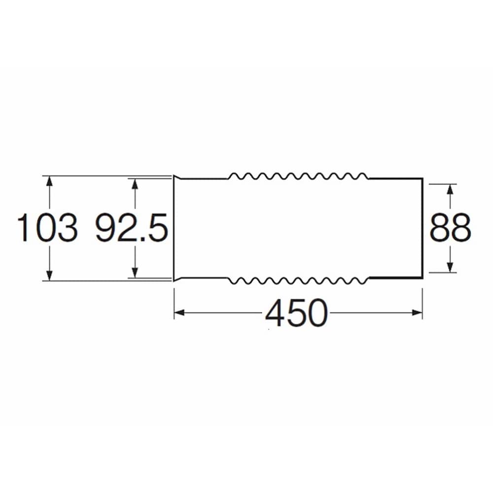SANEI 排水フレキ接手H6430-75X450 長さ450mm