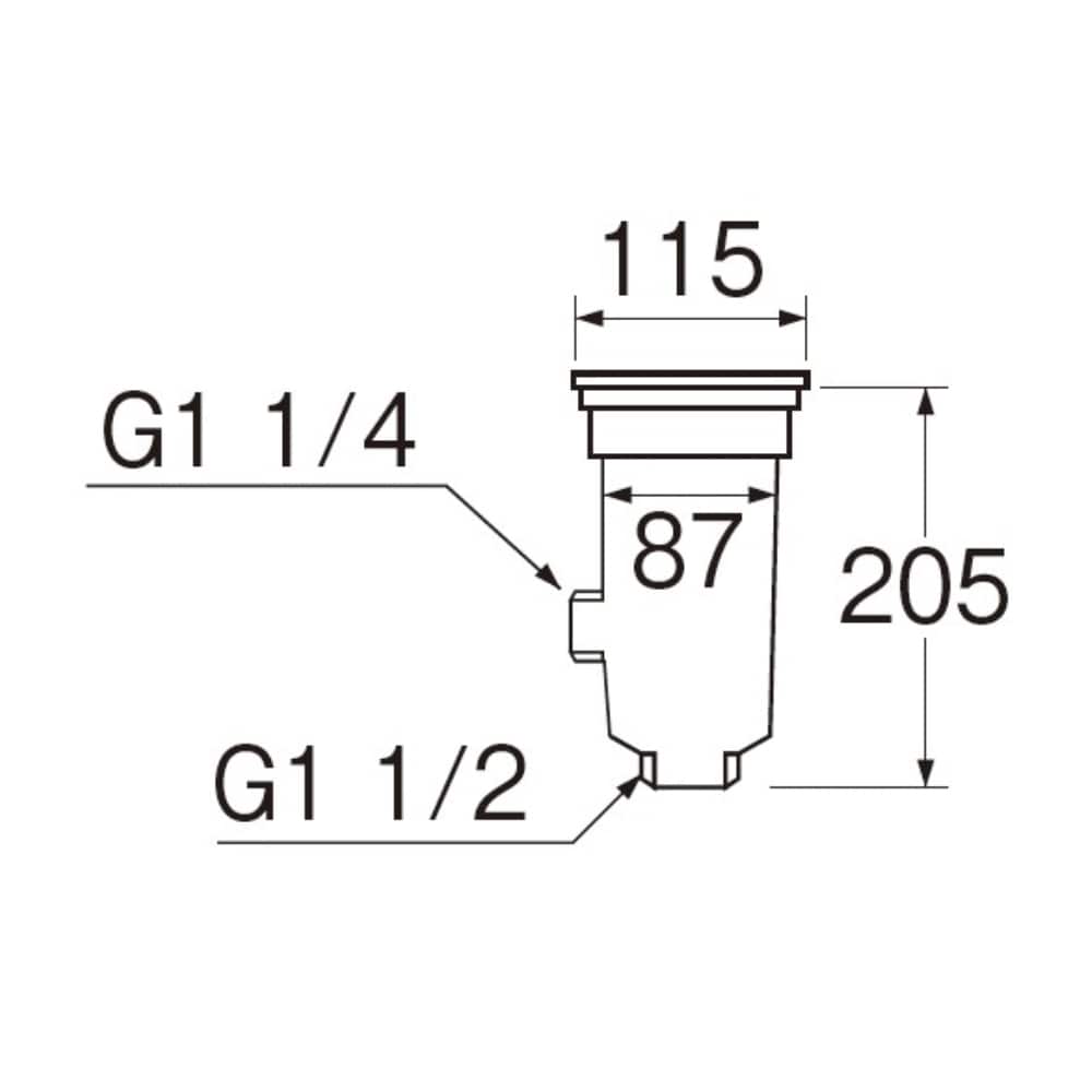 三栄水栓製作所　流し排水栓　Ｈ６５１０
