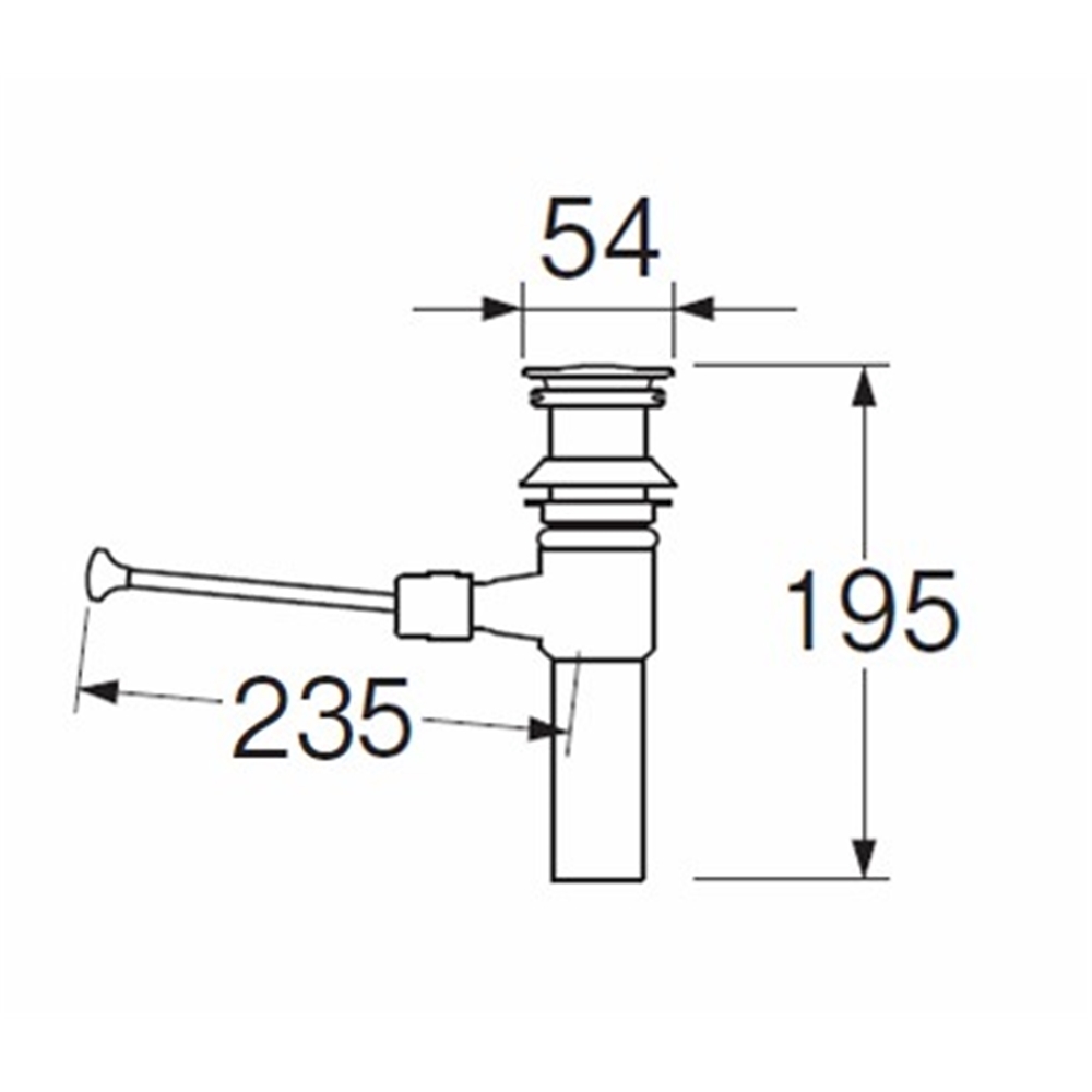 SANEI ポップアップ排水栓上部H700-1X235-32 長さ235mm