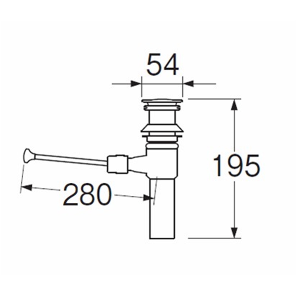 SANEI ポップアップ排水栓上部H700-1X280-32 長さ280mm