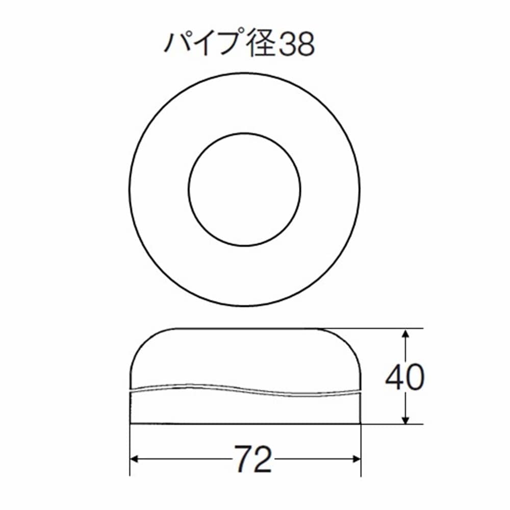 SANEI ワン座金H70-57-38X72X40 高さ40mm用