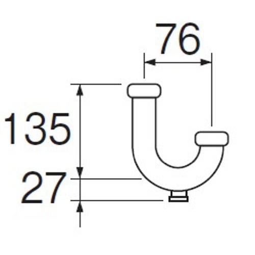 SANEI 掃除口付Ｕ管H70-672-32