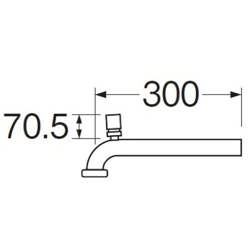 SANEI 低位通気弁付ＰパイプH71-66V-32X300