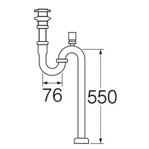 SANEI 低位通気弁付ＳトラップH740V-32