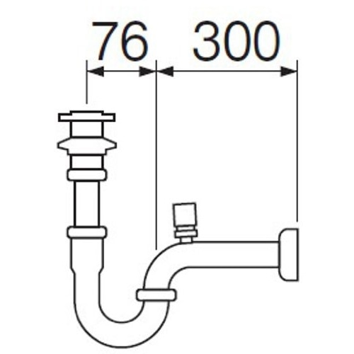 SANEI 低位通気弁付ＰトラップH750V-32