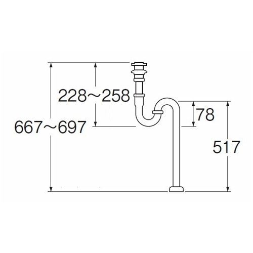 SANEI アフレ付ＳトラップH70-25