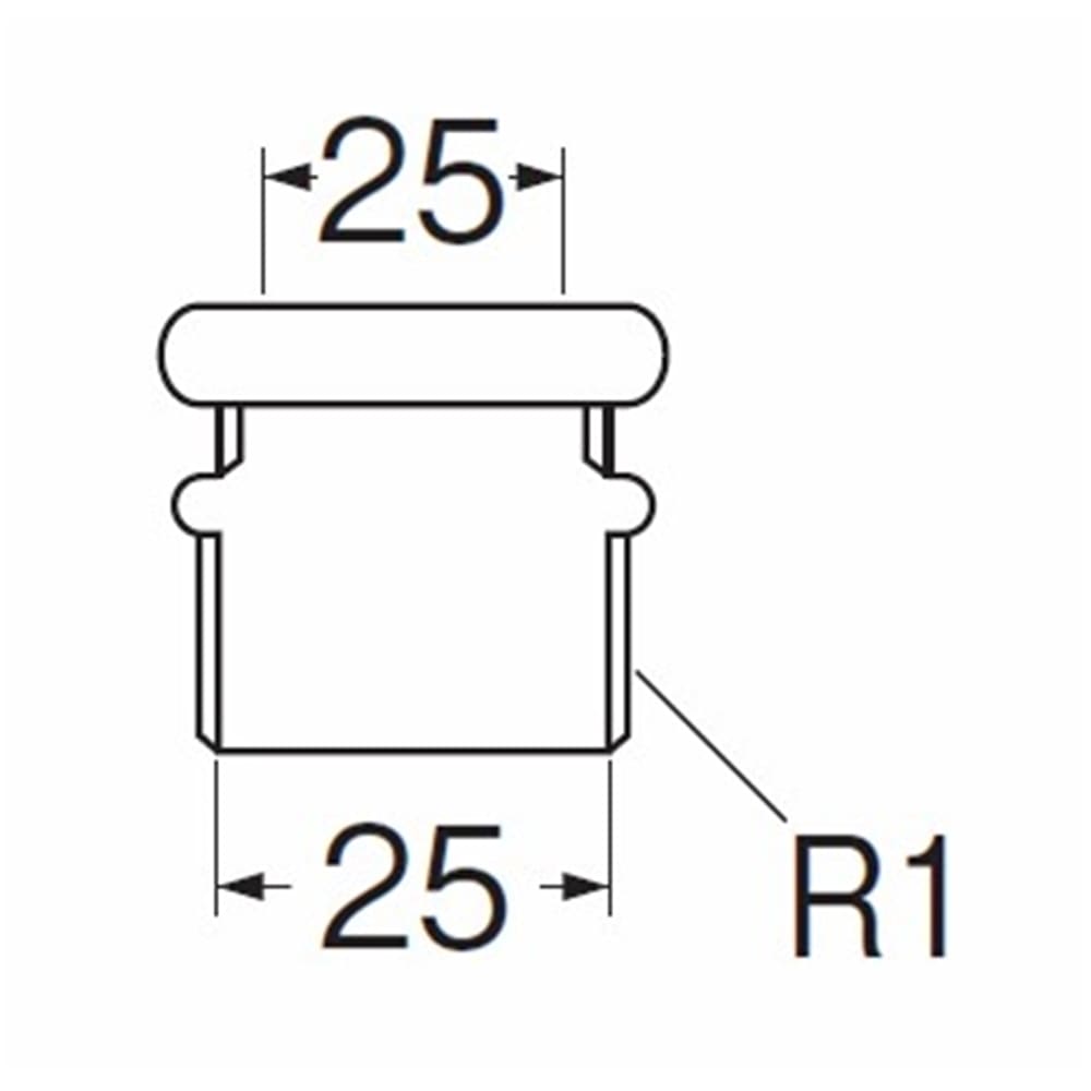 SANEI 洗浄管アダプターH80-300-25X25 25Ｘ25mm