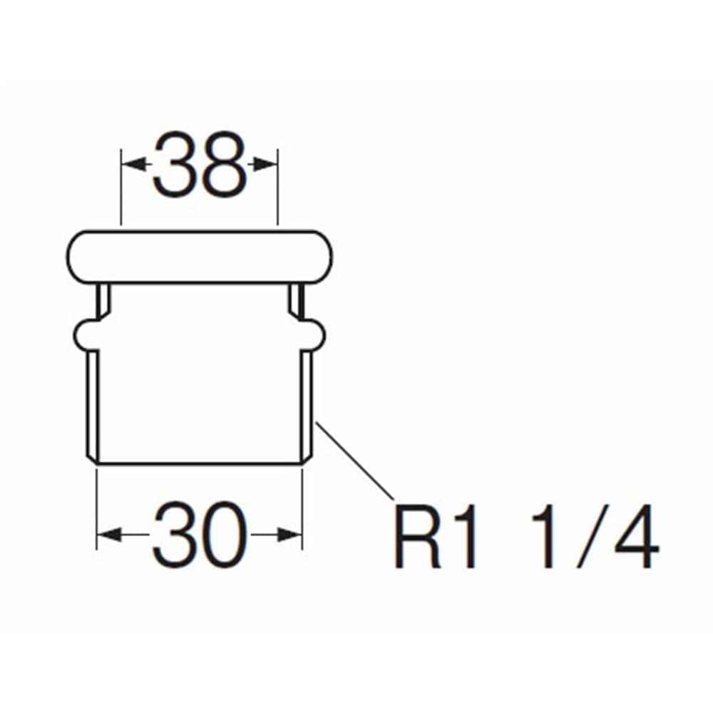 SANEI 洗浄管アダプターH80-300-38X30 38x30mm