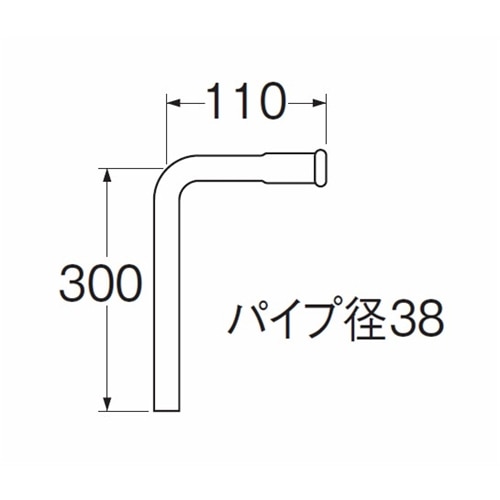 SANEI ロータンク洗浄管下部３８ｍｍH81-1-A