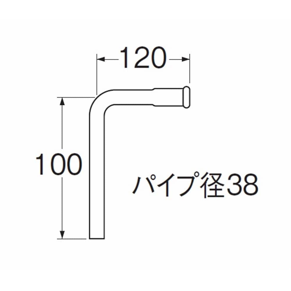 SANEI ロータンク洗浄管下部３８ｍｍH81-1-B 下部