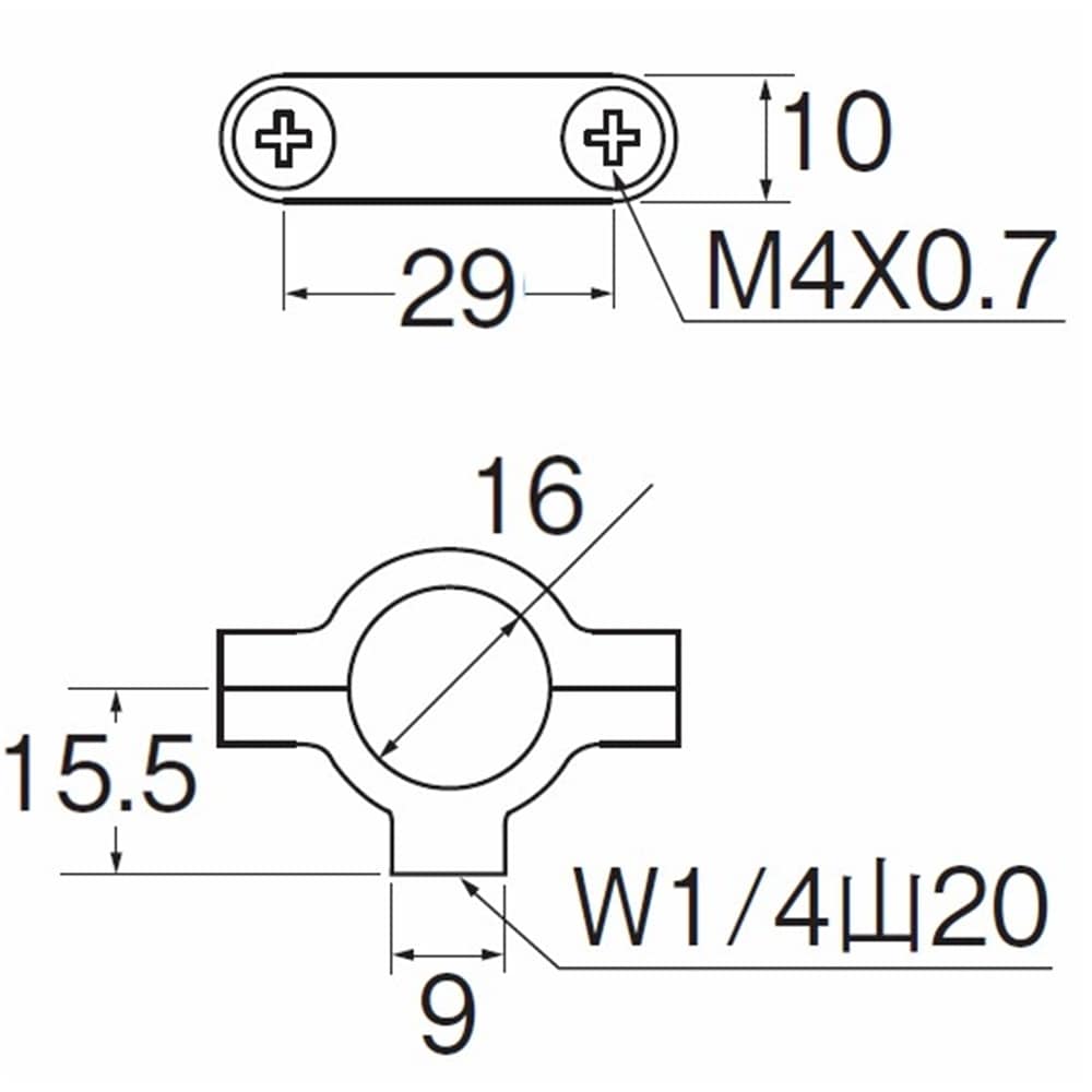 SANEI 止メ金具H861-16 16mm