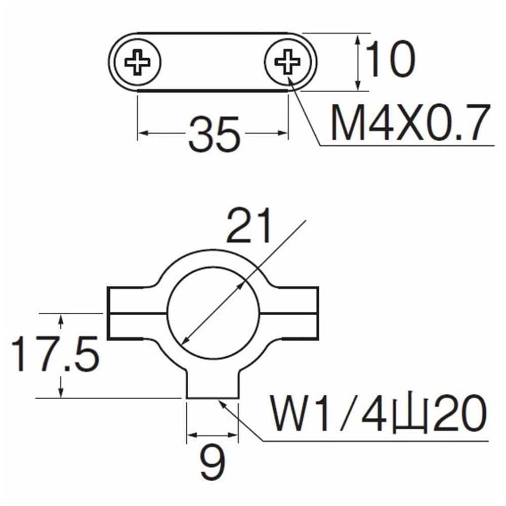 SANEI 止メ金具H861-20.8