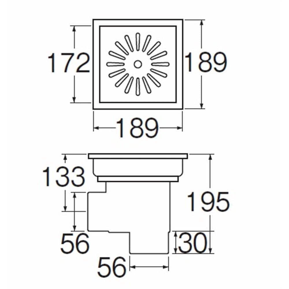 SANEI 排水ユニット（横排水）H904-200(189mm辺): 住宅設備・電設・水道用品|ホームセンターコーナンの通販サイト