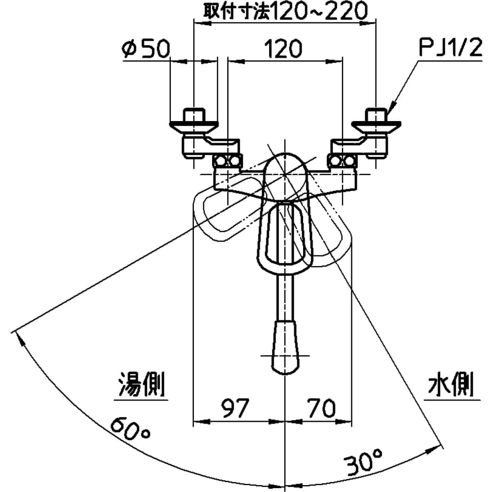 ＳＡＮＥＩシングルレバー混合栓 K17110ED-13