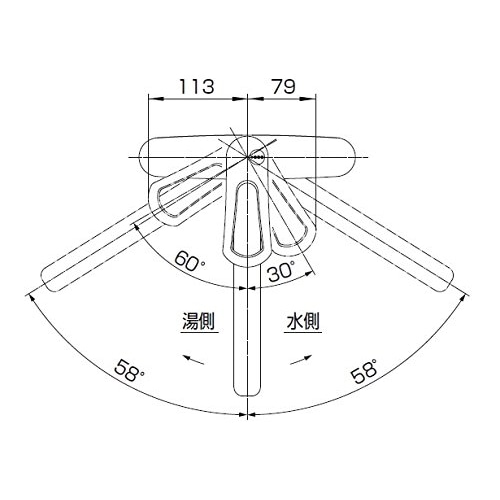 SANEI シングル台付混合栓（寒冷地用）K676EK-13 寒冷地仕様