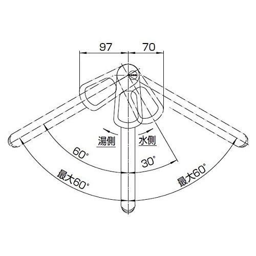 SANEI シングルワンホール混合栓（寒冷地用）K8712E2TJK-13 寒冷地仕様