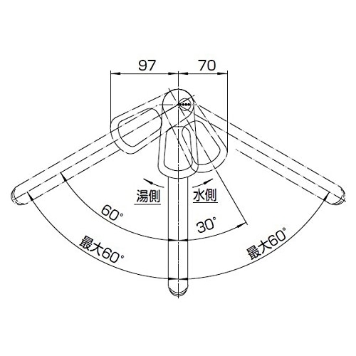 SANEI シングルワンホール混合栓（寒冷地用）K8712E2TJK-13 寒冷地仕様