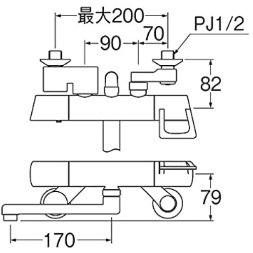 ＳＡＮＥＩサーモシャワー混合栓 ＳＫ１８１４Ｔ－１３