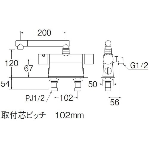 SANEI サーモデッキシャワー混合栓SK785DT2-13