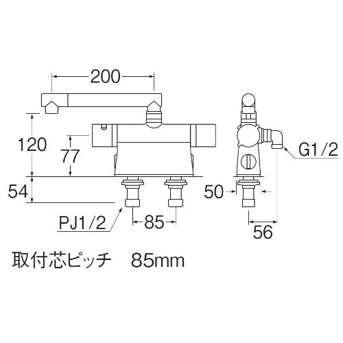 SANEI サーモデッキシャワー混合栓（寒冷地用）SK7850DT2K-13 寒冷地仕様