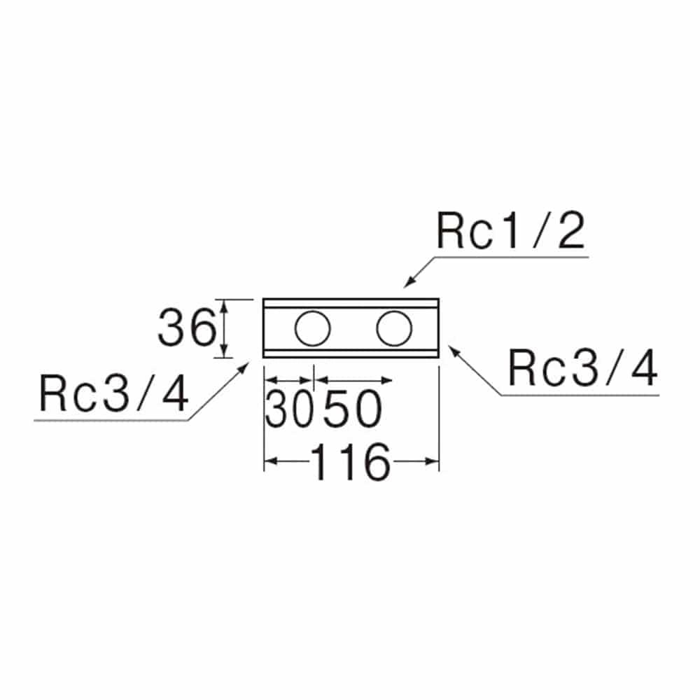 SANEI ヘッダーT671N-2-20 穴数2