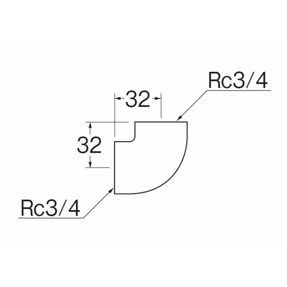 SANEI ステンレスエルボJTS730B-20 Rc3/4