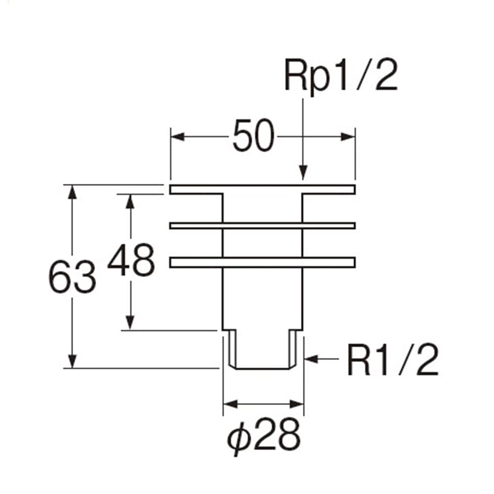 SANEI ユニット取出し金具T224-13X50