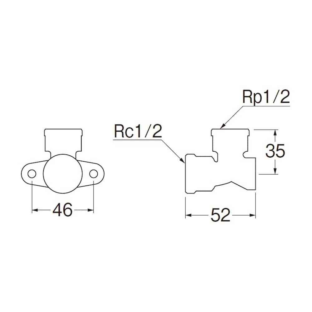 SANEI 逆座付水栓エルボJT738-13