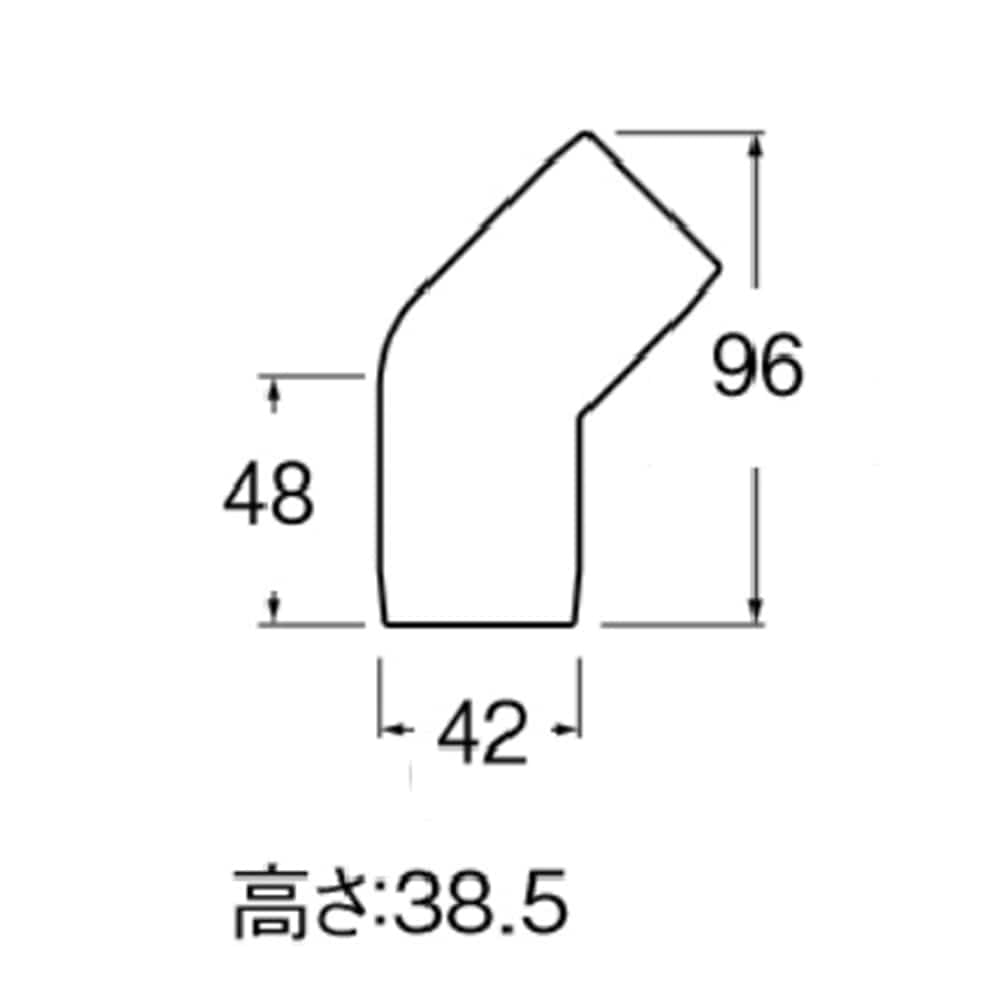 SANEI 平面エルボカバー４５°R58-31-13 呼び13用