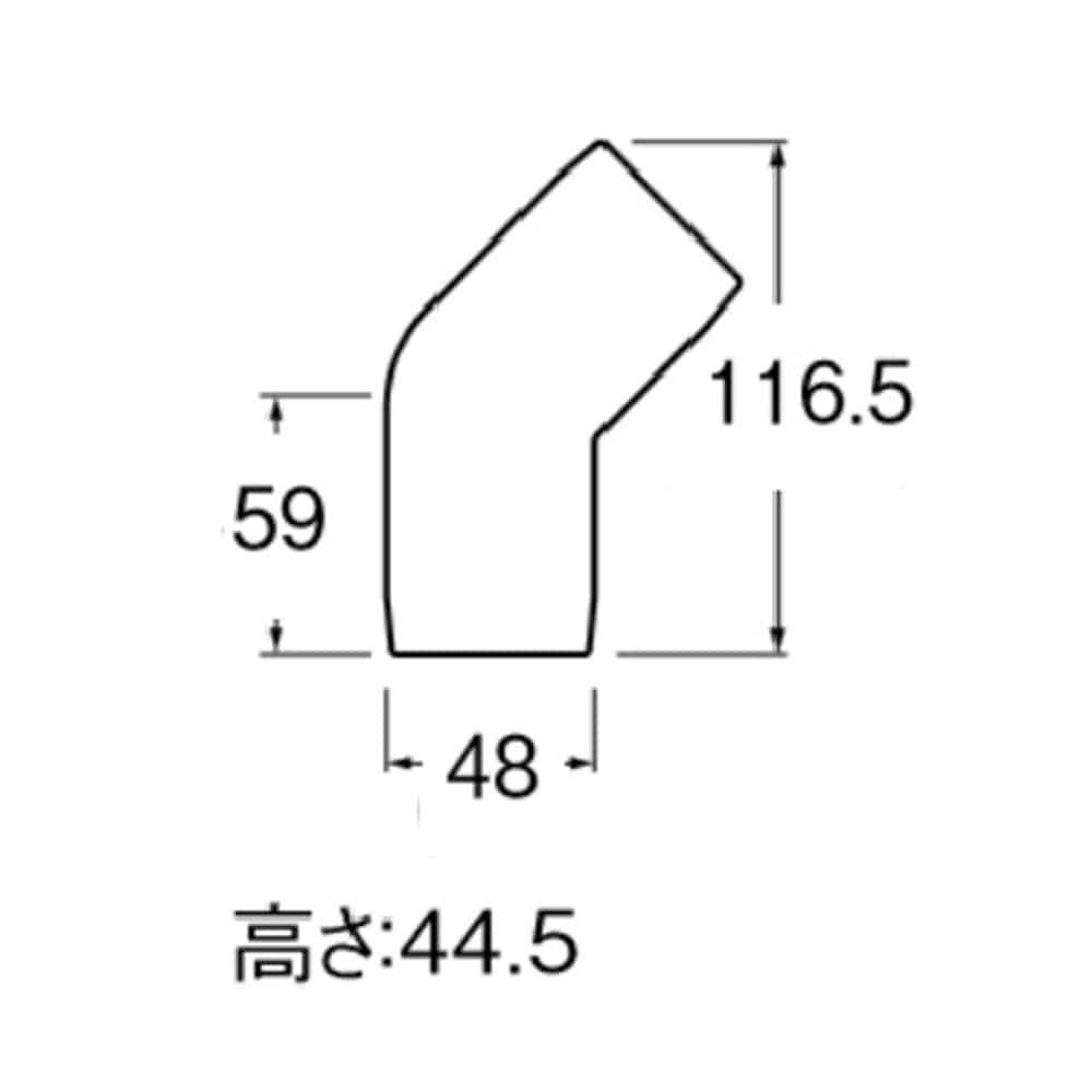 SANEI 平面エルボカバー４５°R58-31-20 呼び20用