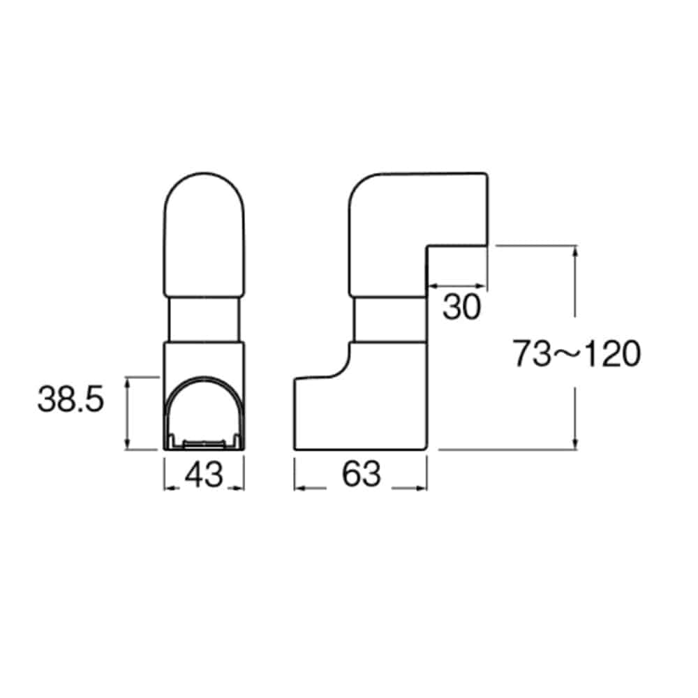 SANEI 立面スライドコーナーR58-6-13 呼び13用