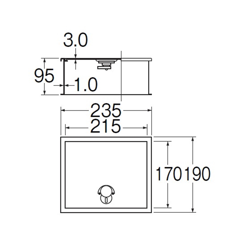 SANEI カギ付散水栓ボックス（床面用）R81-6