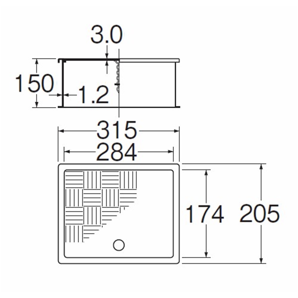 SANEI 散水栓ボックス（床面用）R81-4-205X315