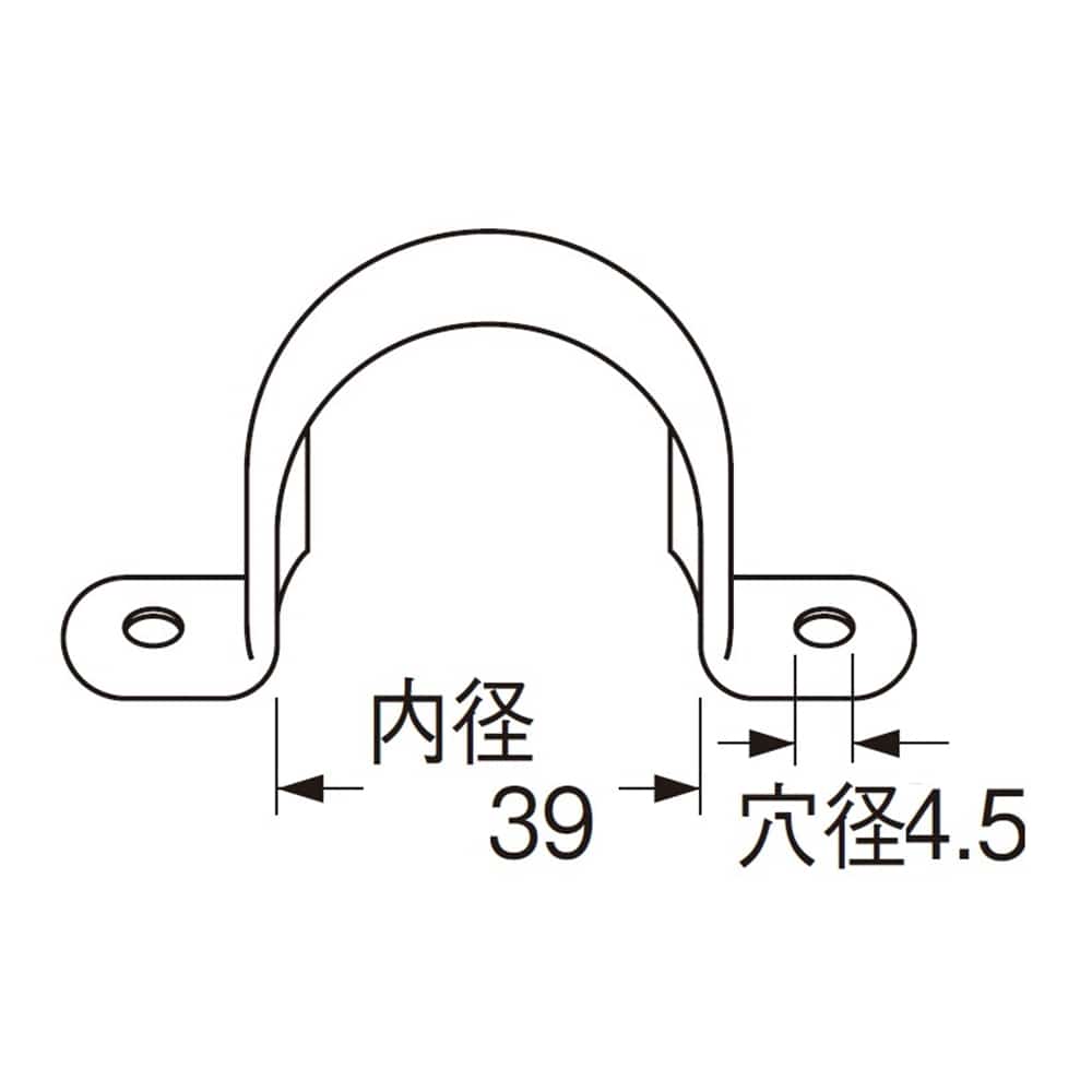 SANEI ステンレスサドルバンドJR61-5S-30 内径39mm