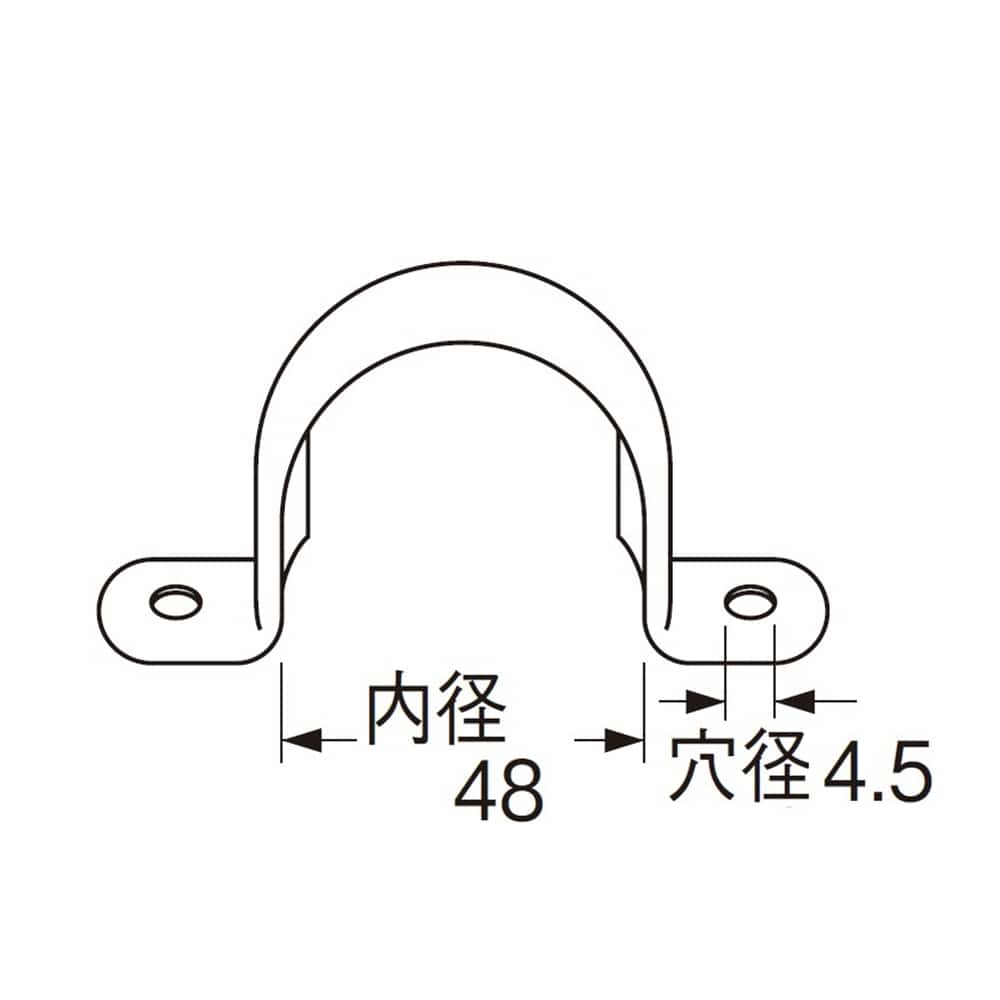 SANEI ステンレスサドルバンドJR61-5S-40 内径48mm