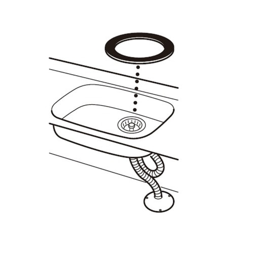 SANEI 流し排水栓取付パッキンPP40-63-M Ｍサイズ