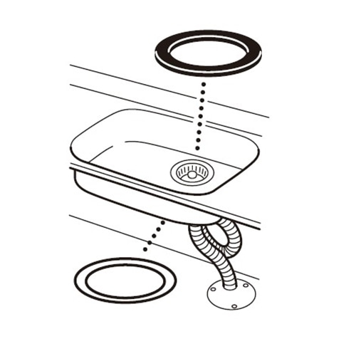 SANEI 流し排水栓取付パッキンPP40-62S-M Ｍサイズ