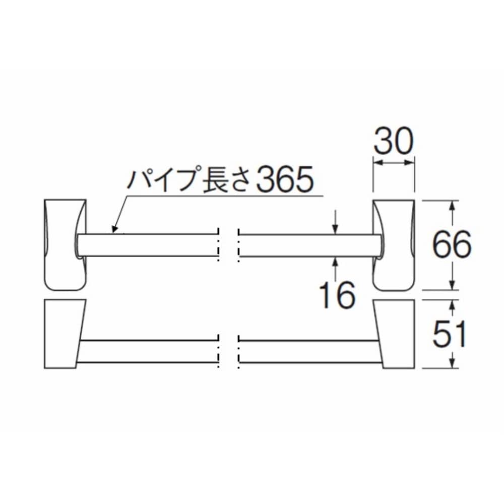 三栄水栓製作所　Ｌタイプタオル掛　Ｗ５３１－３６５ W531-365