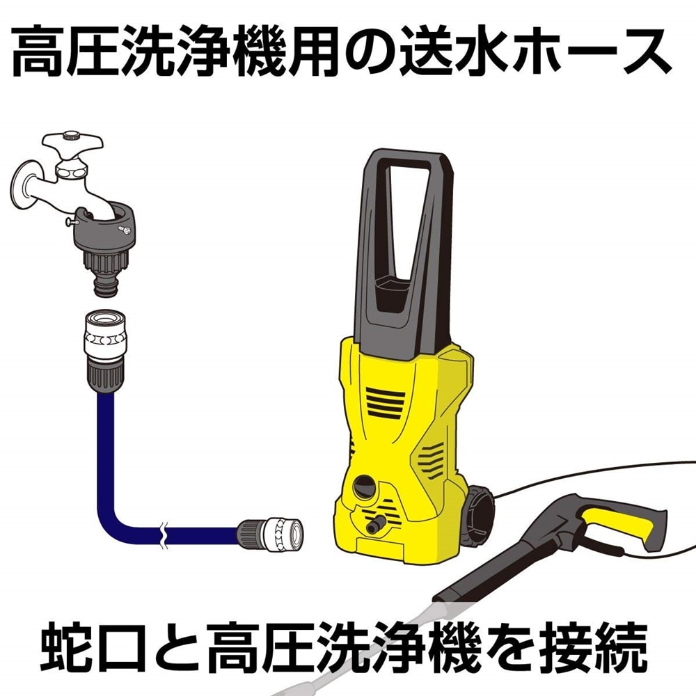 タカギ（takagi)　ホース 送水ホース 2m 高圧洗浄機 PH002NB 2m