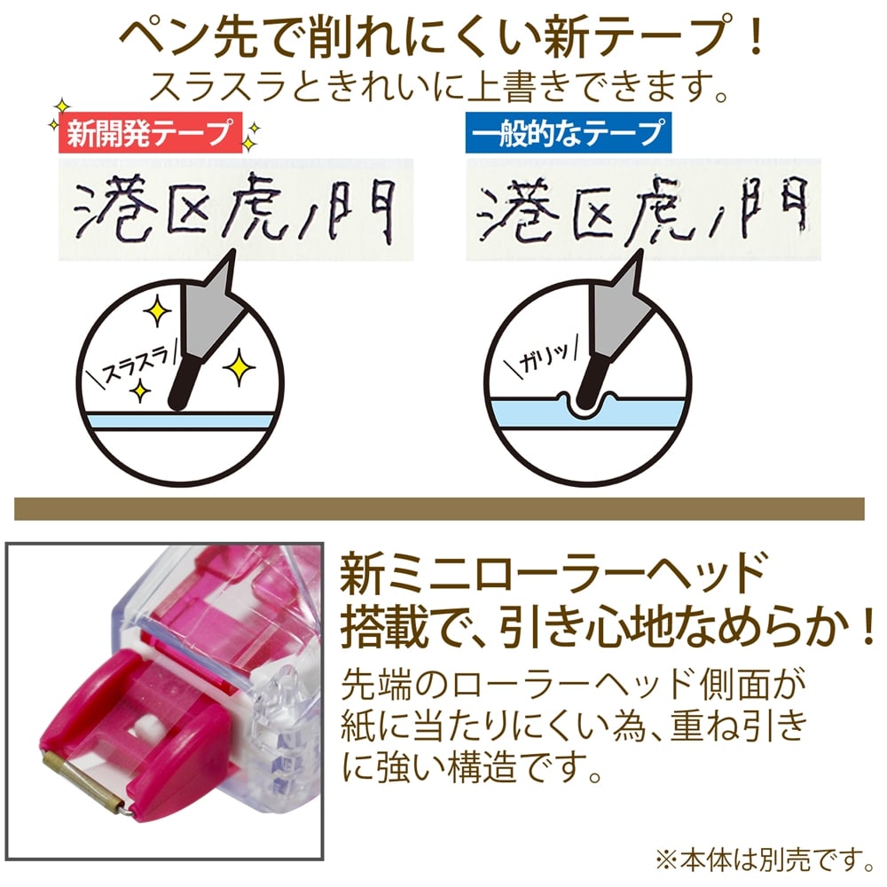 PLUS(プラス) 　修正テープ　ホワイパースライド　交換テープ　５ｍｍ幅　ピンク　ＷＨ－１１５Ｒ　４９－５５７