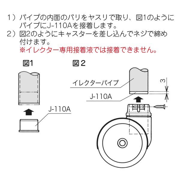 矢崎化工　イレクター　専用キャスター　ＪＣ－７５　ＳＴ 専用キャスター JC-75 ST