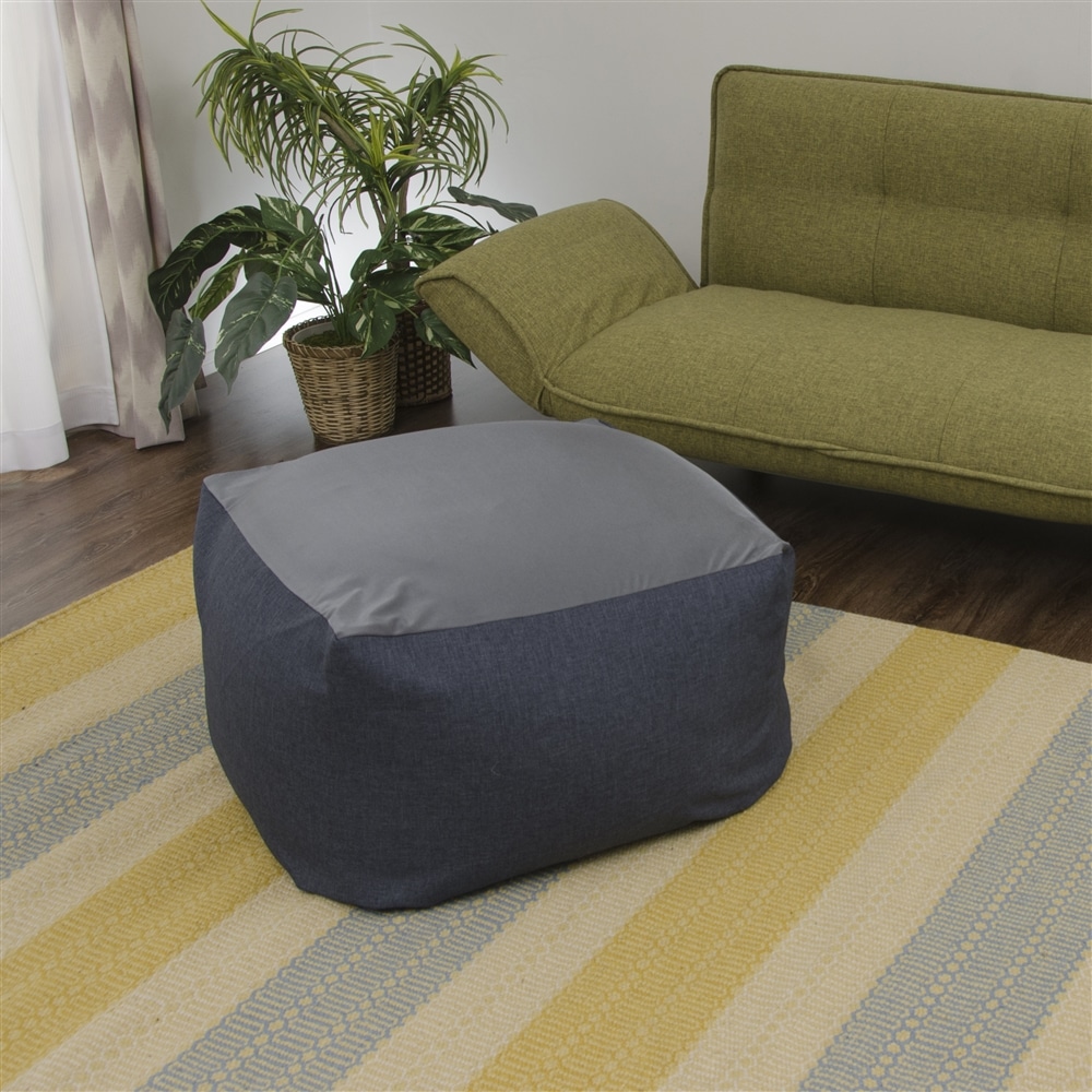 ビーズクッションＬ　Ａ６０１ａ－６１２ＤＢＬ／６１１ＧＲＹ デニム調インディゴブルー