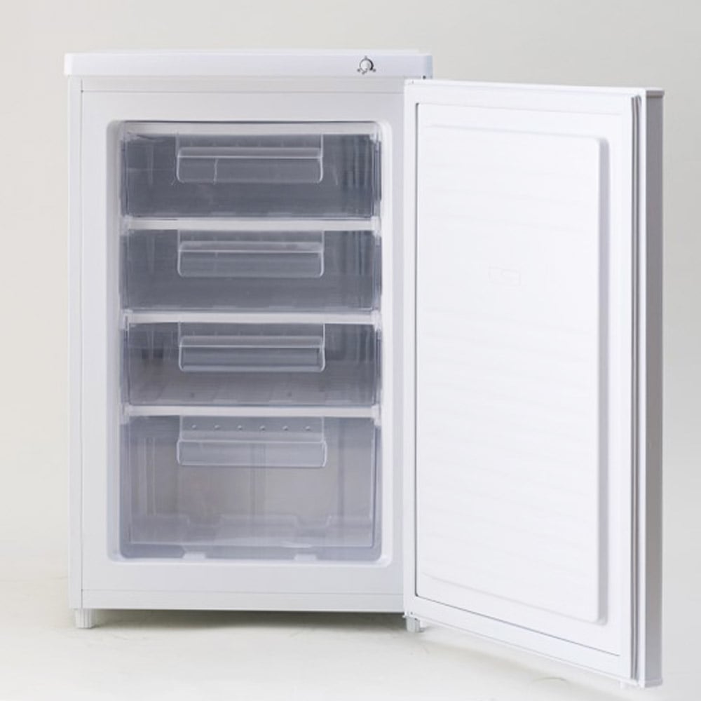【取付工事(配送設置)･家電リサイクル対象品】山善　８６Ｌ前開き冷凍庫　ＹＦ－Ｕ９１（Ｗ） 取付工事（配送設置）・家電リサイクル希望