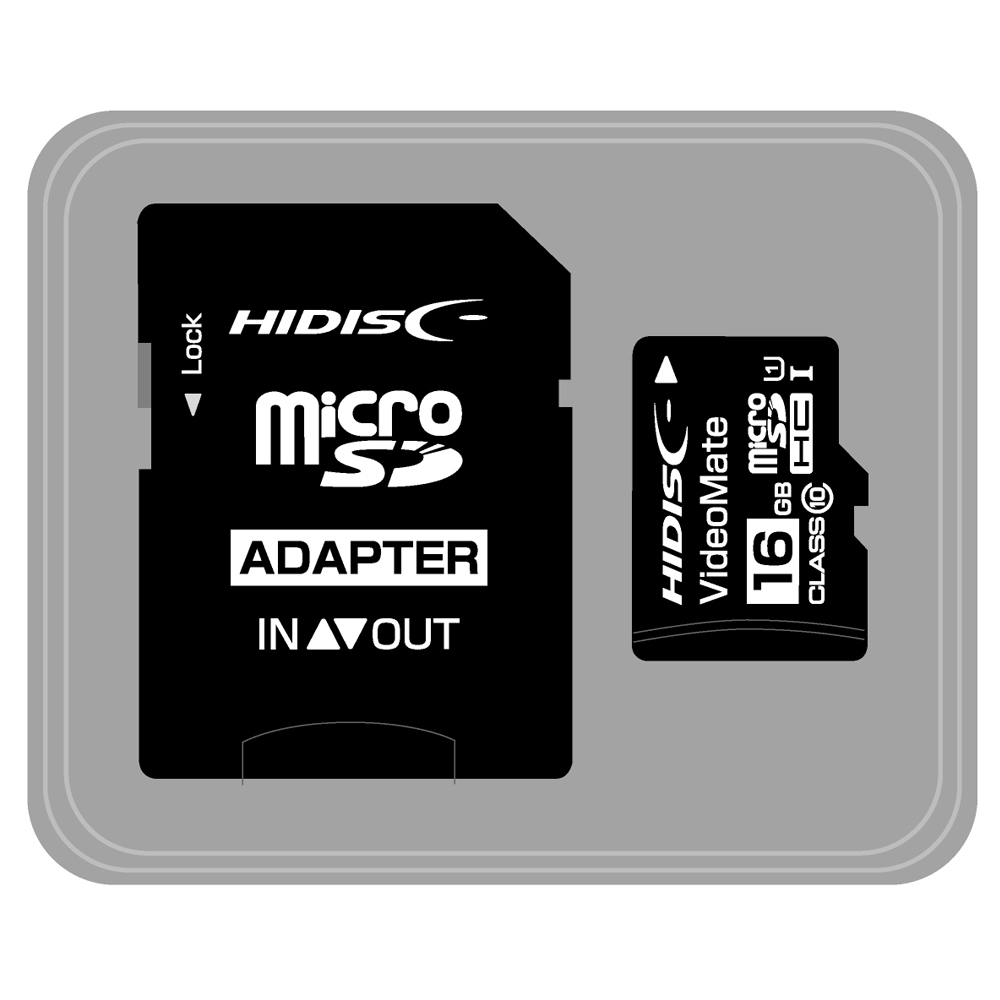 HIDISC  VideoMate microSDHCメモリーカード16GB  HDMCSDH16GCL10VM